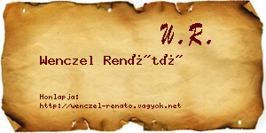 Wenczel Renátó névjegykártya
