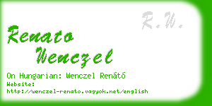 renato wenczel business card