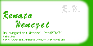 renato wenczel business card